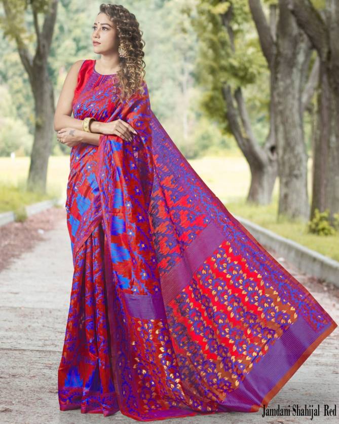 Jamdani 1 Classic Latest Festive Wear Designer Silk Saree Collection